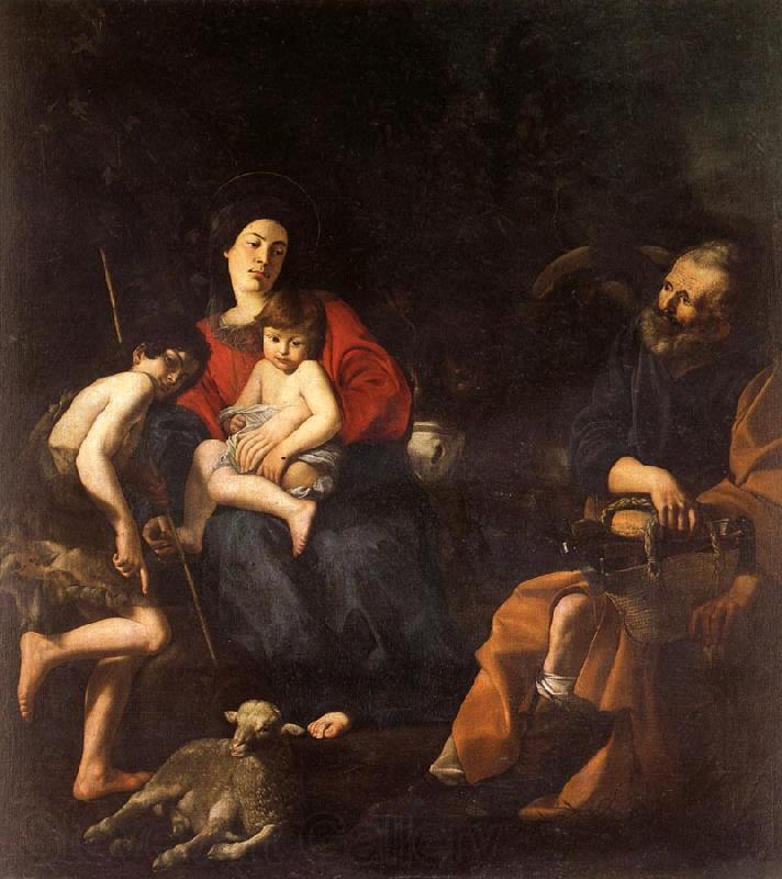 CARACCIOLO, Giovanni Battista The Rest on the Flight into Egypt Norge oil painting art